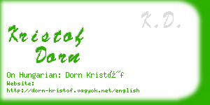 kristof dorn business card